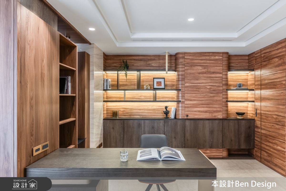 43坪中古屋(5~15年)＿輕奢現代風書房工作區案例圖片＿本設計＿本設計_01之10