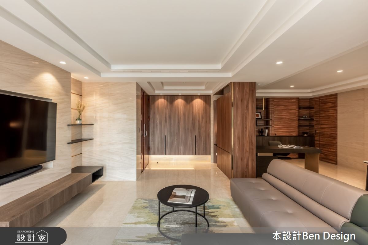 43坪中古屋(5~15年)＿輕奢現代風客廳案例圖片＿本設計＿本設計_01之4