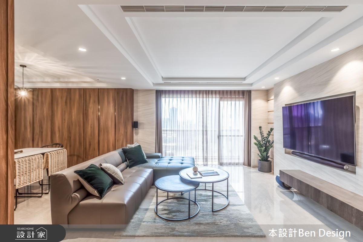 43坪中古屋(5~15年)＿輕奢現代風客廳案例圖片＿本設計＿本設計_01之1