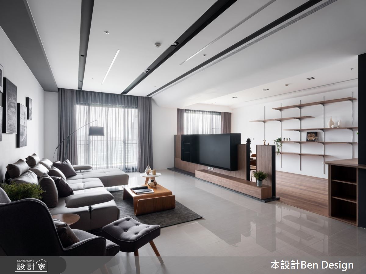 新古屋(10年以下)＿現代風客廳書房案例圖片＿本設計＿本設計_02之8