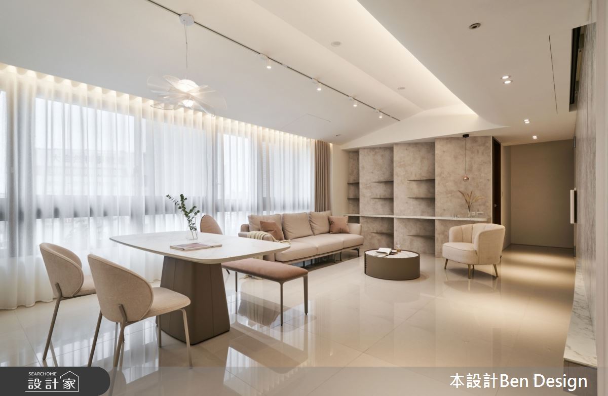 37坪中古屋(5~15年)＿侘寂風客廳餐廳案例圖片＿本設計＿本設計_03之3