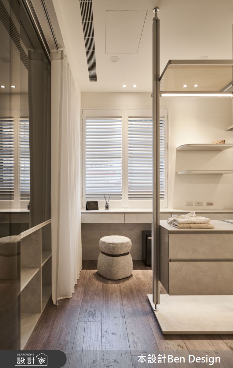 37坪中古屋(5~15年)＿侘寂風更衣間案例圖片＿本設計＿本設計_03之21