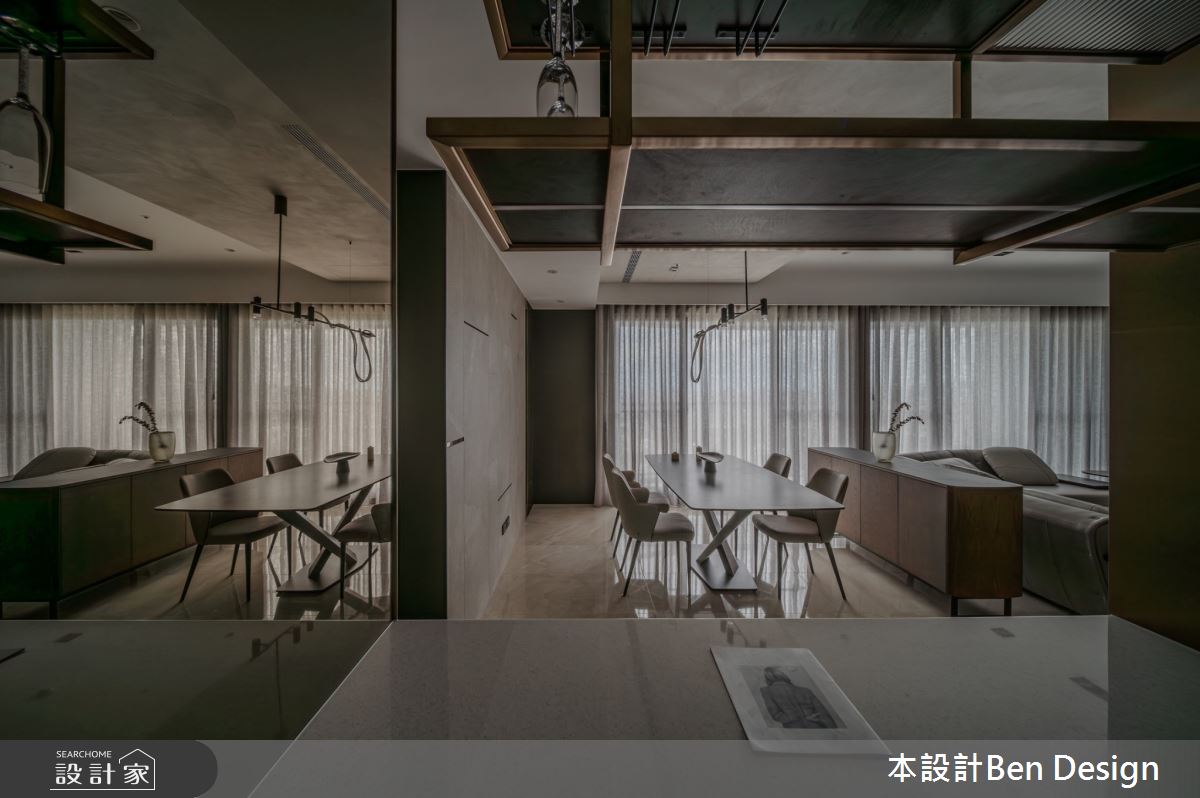 38坪新成屋(5年以下)＿現代輕奢風客廳餐廳中島案例圖片＿本設計＿本設計_05之10