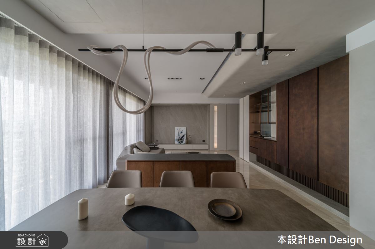 38坪新成屋(5年以下)＿現代輕奢風客廳餐廳案例圖片＿本設計＿本設計_05之11