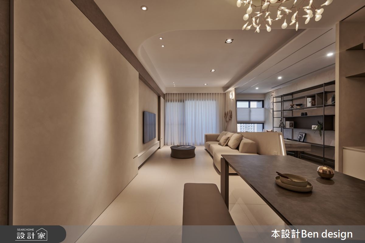 30坪新成屋(5年以下)＿侘寂風客廳餐廳案例圖片＿本設計＿本設計_06之10