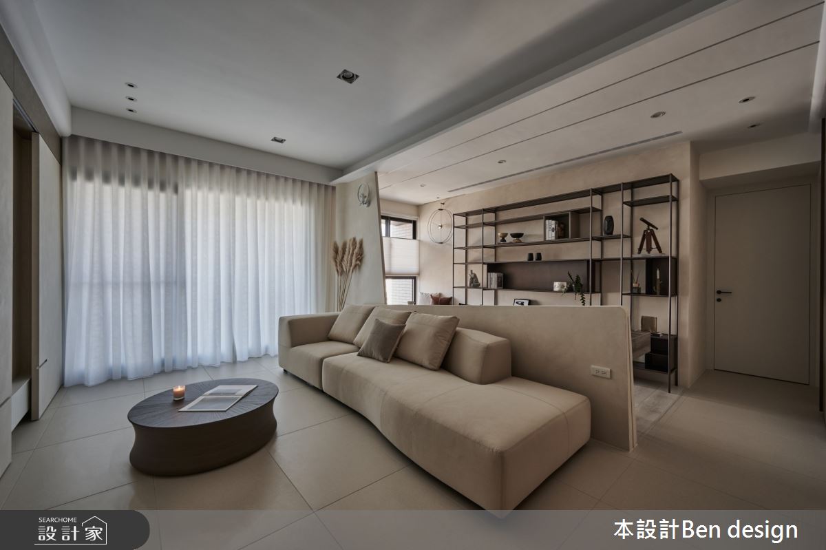30坪新成屋(5年以下)＿侘寂風客廳書房案例圖片＿本設計＿本設計_06之19