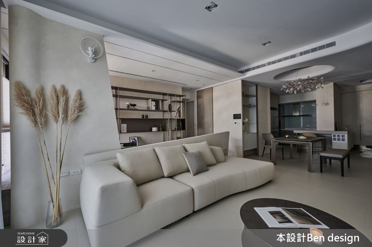 30坪新成屋(5年以下)＿侘寂風客廳餐廳案例圖片＿本設計＿本設計_06之20