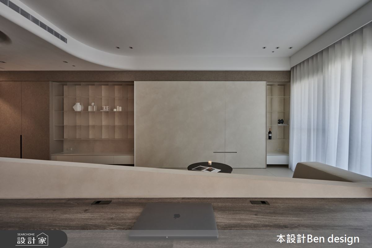 30坪新成屋(5年以下)＿侘寂風客廳書房案例圖片＿本設計＿本設計_06之23