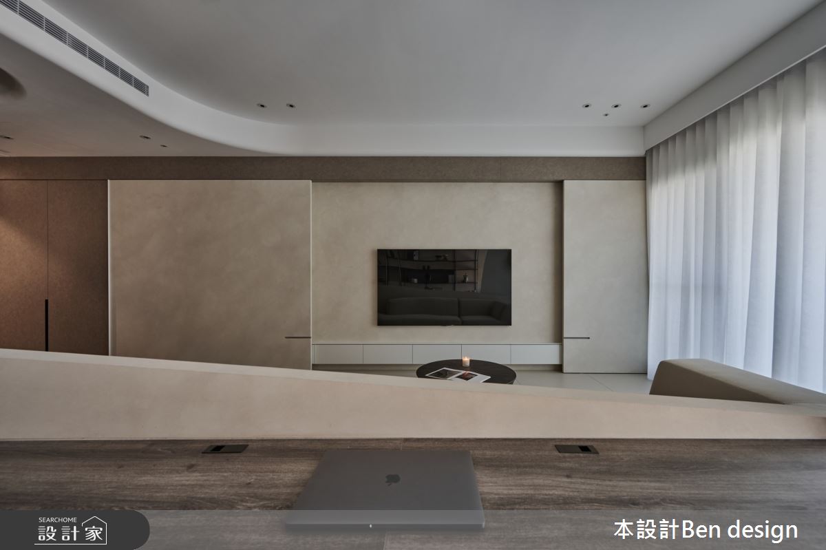 30坪新成屋(5年以下)＿侘寂風客廳書房案例圖片＿本設計＿本設計_06之22