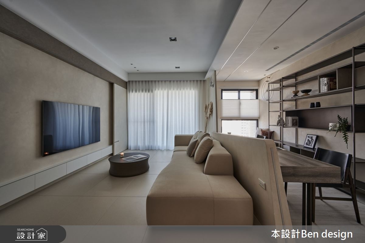30坪新成屋(5年以下)＿侘寂風客廳書房案例圖片＿本設計＿本設計_06之15