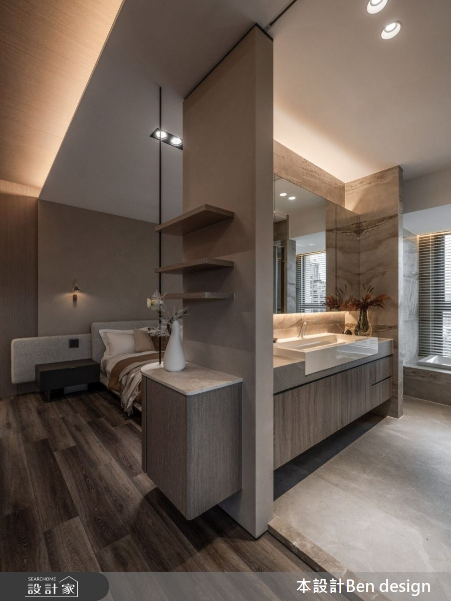 毛胚屋＿侘寂風臥室浴室案例圖片＿本設計＿本設計_07之11