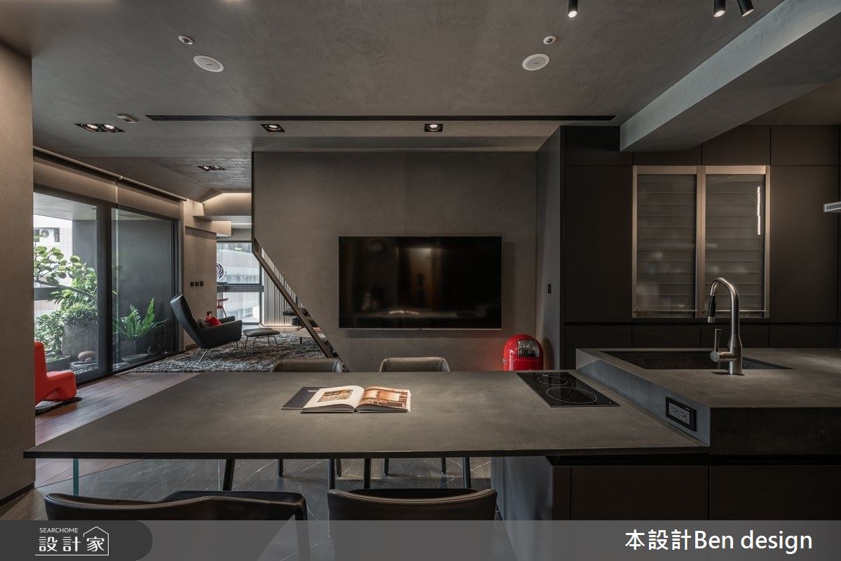 新成屋(5年以下)＿現代風客廳餐廳中島案例圖片＿本設計＿本設計_09之16