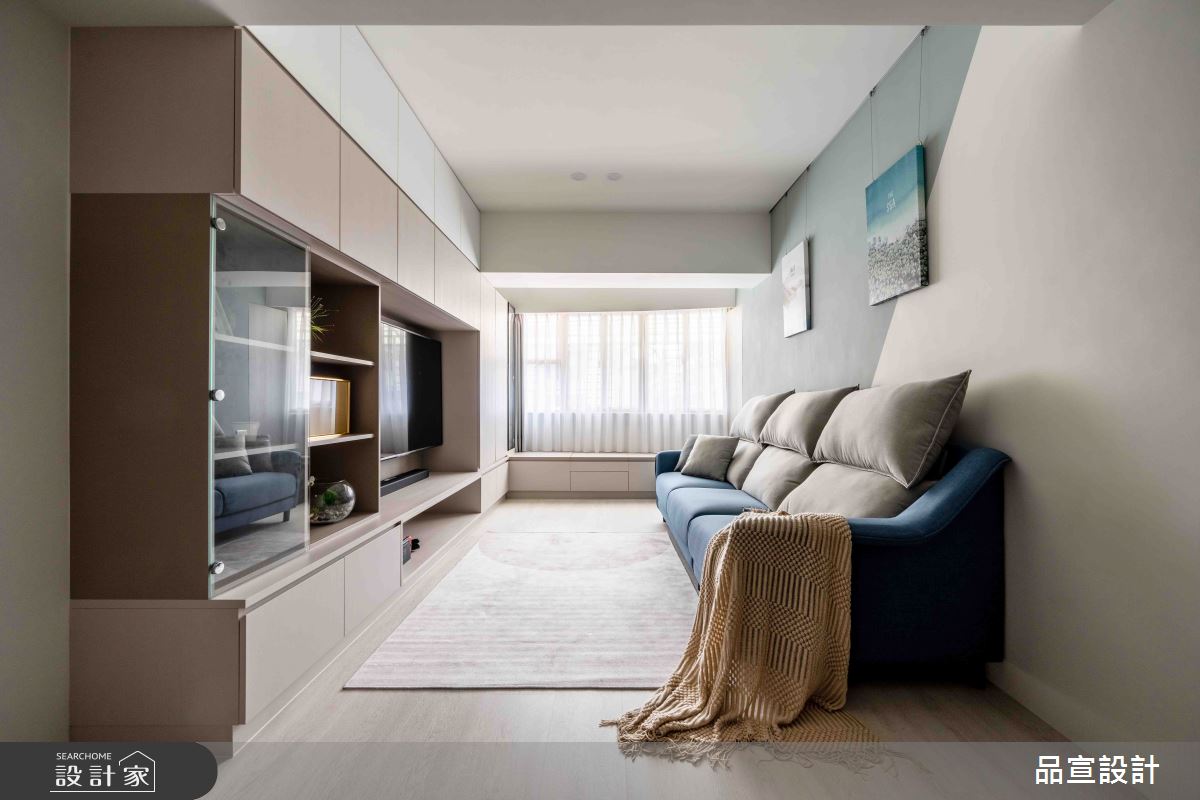 28坪老屋(31~40年)＿現代風客廳臥榻案例圖片＿品宣室內裝修設計＿品宣_默年之3