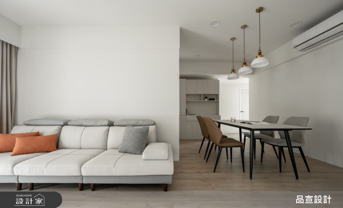 32坪中古屋(5~15年)＿簡約風客廳餐廳案例圖片＿品宣室內裝修設計＿品宣_潔淨之8