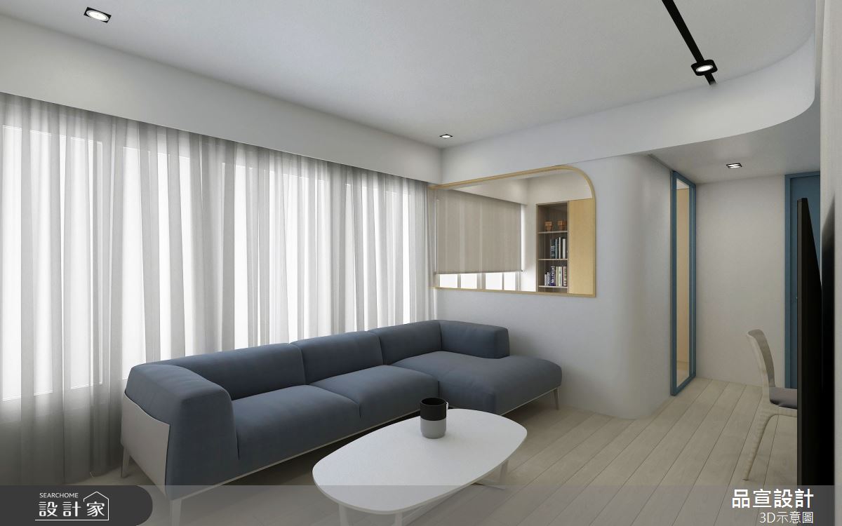 18坪老屋(16~30年)＿現代風客廳案例圖片＿品宣室內裝修設計＿品宣_原意之2