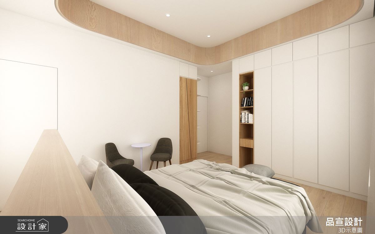 35坪老屋(16~30年)＿現代風臥室案例圖片＿品宣室內裝修設計＿品宣_湖恬之10