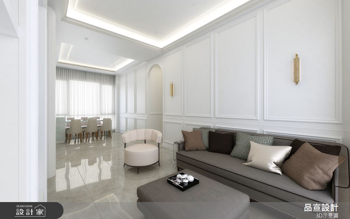 35坪老屋(16~30年)＿美式風客廳餐廳案例圖片＿品宣室內裝修設計＿品宣_湖渺之2