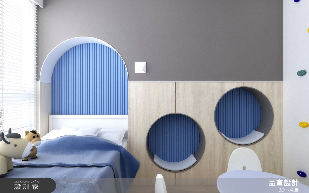 28坪老屋(16~30年)＿現代風臥室兒童房兒童房案例圖片＿品宣室內裝修設計＿品宣_貓寂之14
