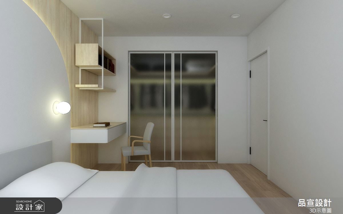 28坪老屋(16~30年)＿現代風臥室案例圖片＿品宣室內裝修設計＿品宣_貓寂之9