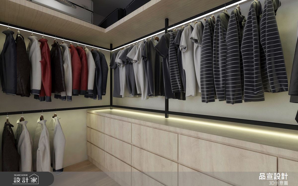 28坪老屋(16~30年)＿現代風更衣間案例圖片＿品宣室內裝修設計＿品宣_貓寂之12