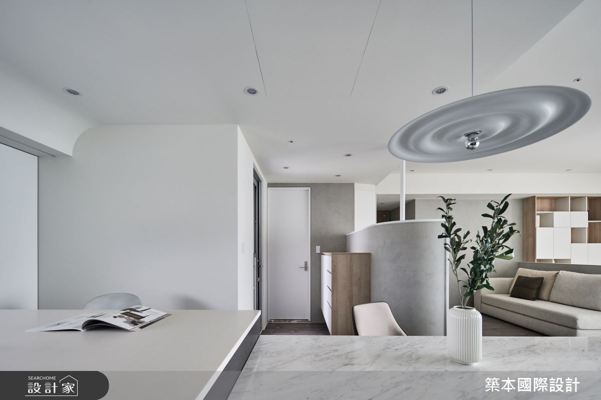 37坪新成屋(5年以下)＿現代風客廳餐廳中島案例圖片＿築本國際設計＿築本_話白之4