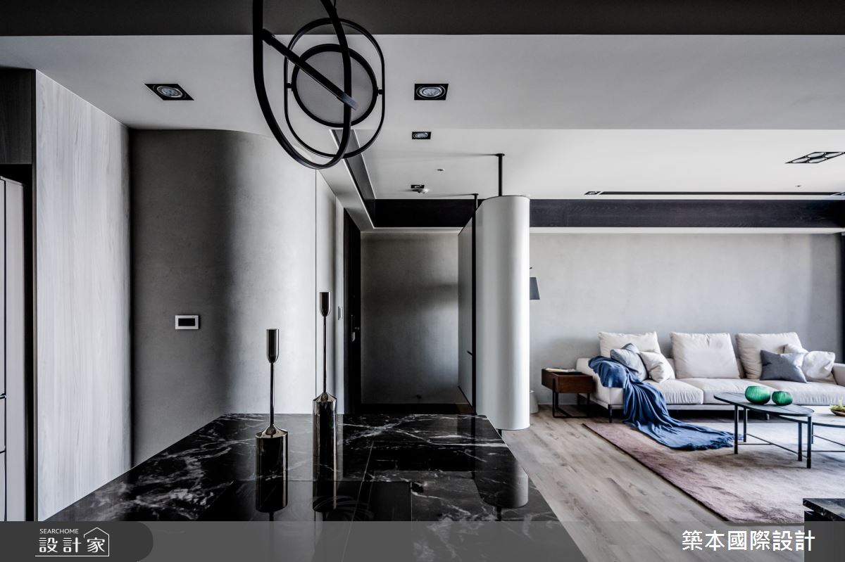 38坪新成屋(5年以下)＿現代風玄關客廳餐廳案例圖片＿築本國際設計＿築本_浮光掠島之11