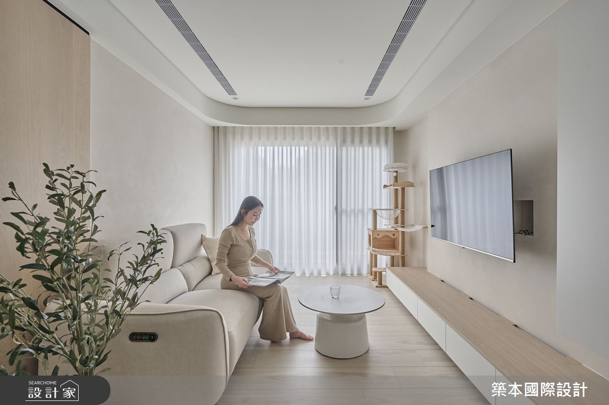 18坪新古屋(10年以下)＿侘寂風客廳案例圖片＿築本國際設計＿築本_薄暮素語之6