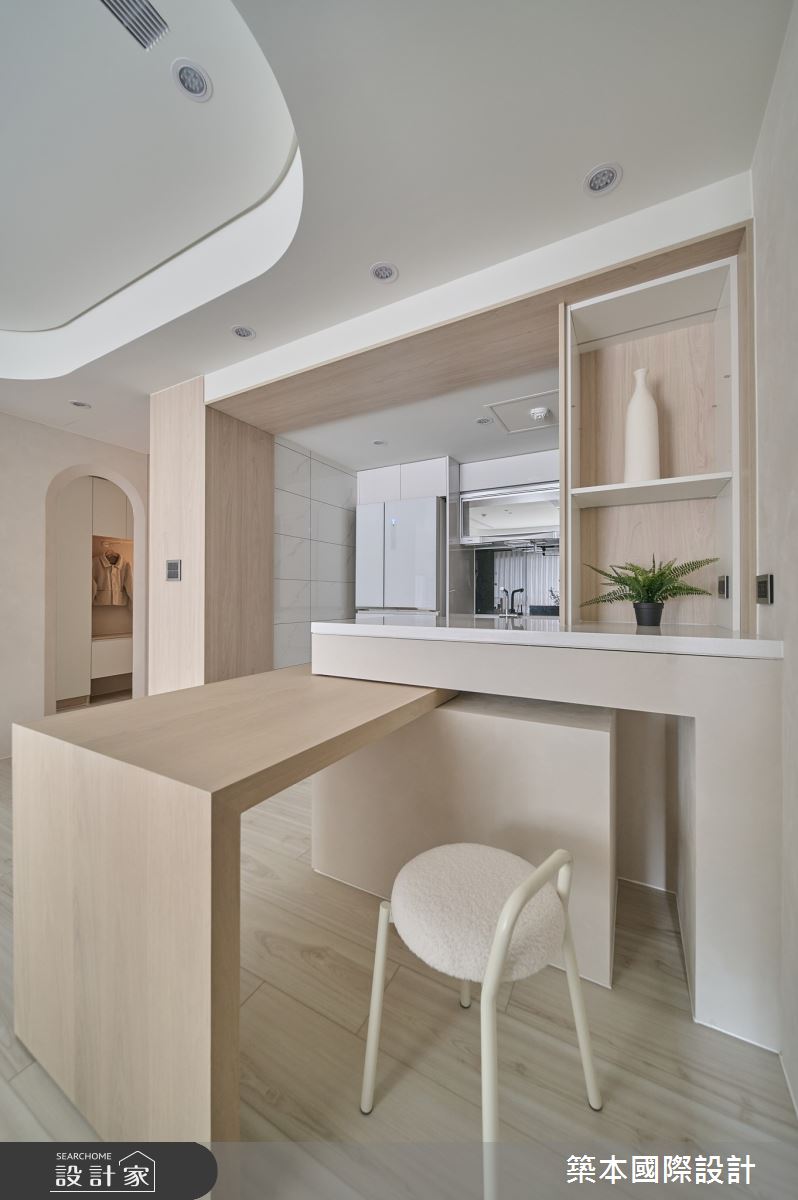 18坪新古屋(10年以下)＿侘寂風餐廳廚房中島案例圖片＿築本國際設計＿築本_薄暮素語之9