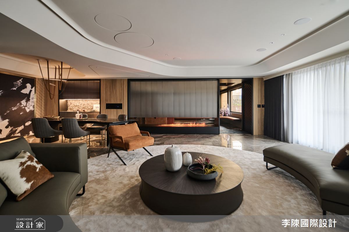 55坪毛胚屋＿現代風客廳餐廳案例圖片＿李陳國際設計有限公司＿李陳_Wang Mansion 青埔中悅八京王府之11