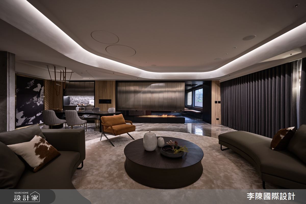 55坪毛胚屋＿現代風客廳餐廳案例圖片＿李陳國際設計有限公司＿李陳_Wang Mansion 青埔中悅八京王府之13