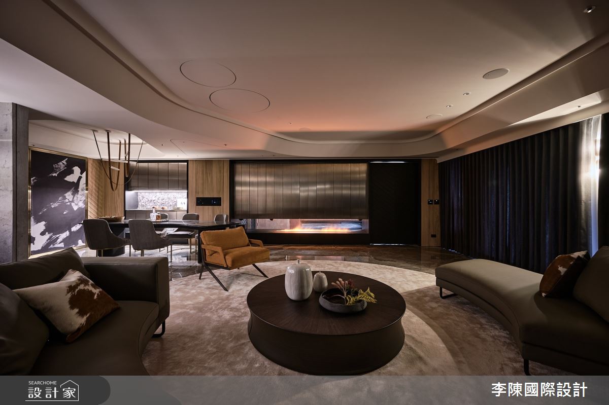 55坪毛胚屋＿現代風客廳餐廳案例圖片＿李陳國際設計有限公司＿李陳_Wang Mansion 青埔中悅八京王府之14