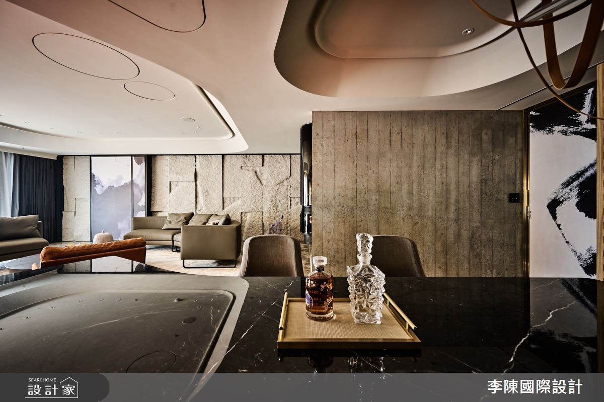 55坪毛胚屋＿現代風客廳餐廳案例圖片＿李陳國際設計有限公司＿李陳_Wang Mansion 青埔中悅八京王府之23