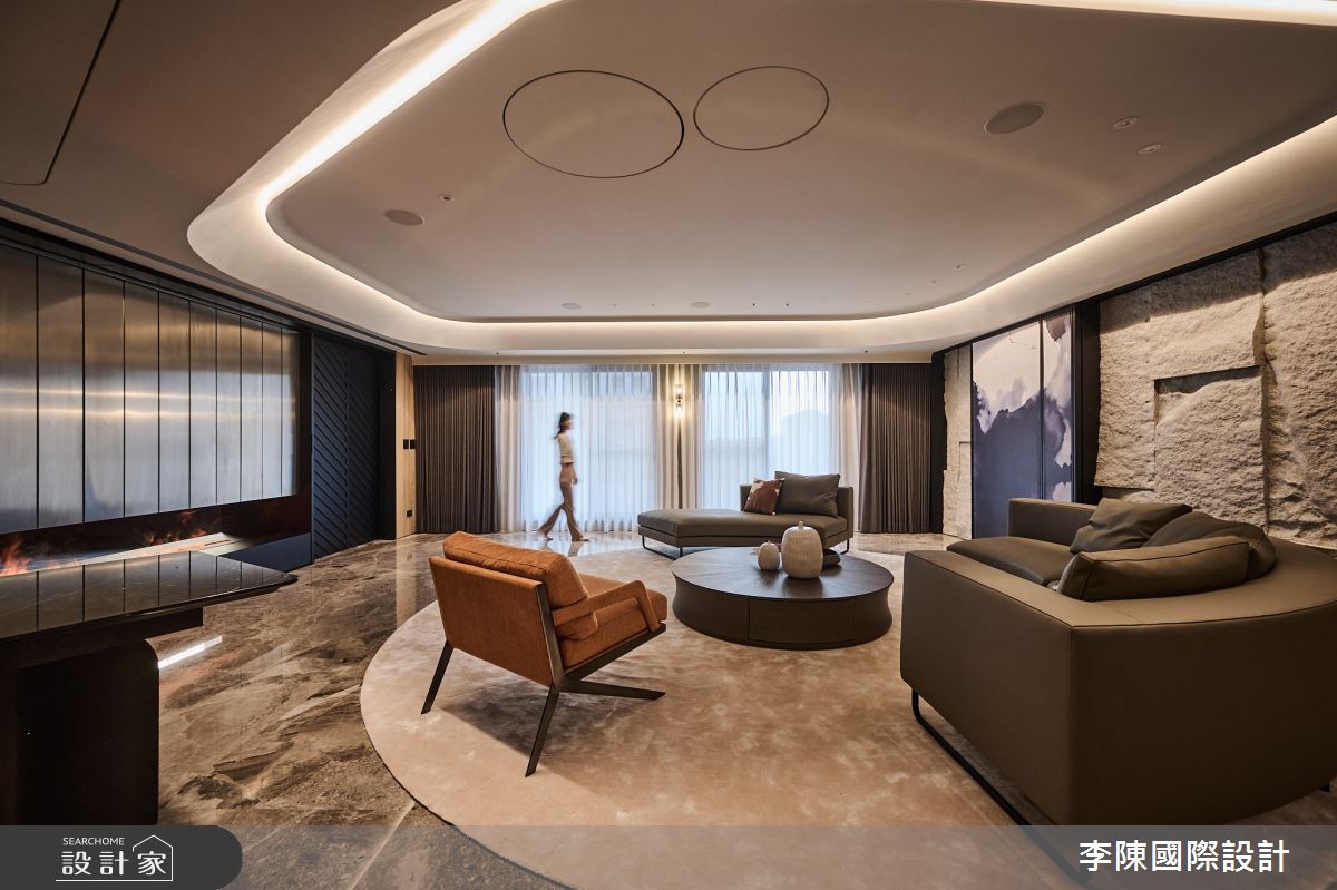 55坪毛胚屋＿現代風客廳案例圖片＿李陳國際設計有限公司＿李陳_Wang Mansion 青埔中悅八京王府之21