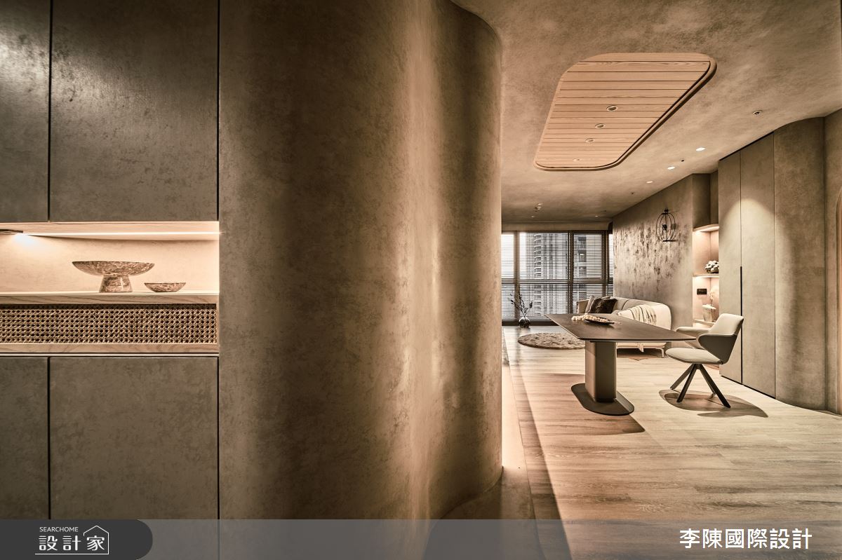 23坪新成屋(5年以下)＿侘寂風玄關餐廳案例圖片＿李陳國際設計有限公司＿李陳_Chi Residence 板橋遠洋之森季邸之1