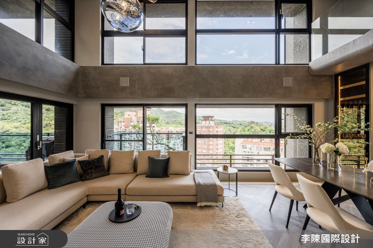 95坪毛胚屋＿現代風客廳餐廳案例圖片＿李陳國際設計有限公司＿李陳_JLTW Mansion 內湖麗山李府之1
