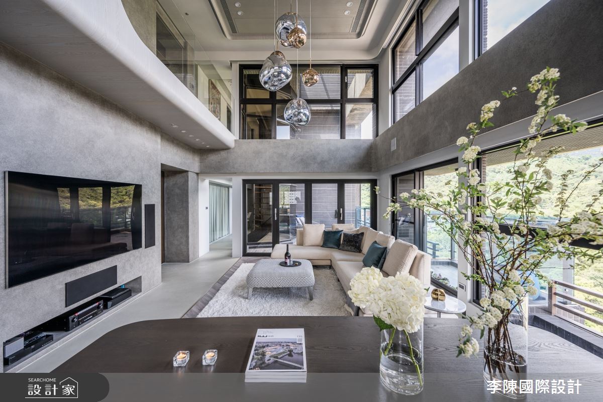 95坪毛胚屋＿現代風客廳餐廳案例圖片＿李陳國際設計有限公司＿李陳_JLTW Mansion 內湖麗山李府之5