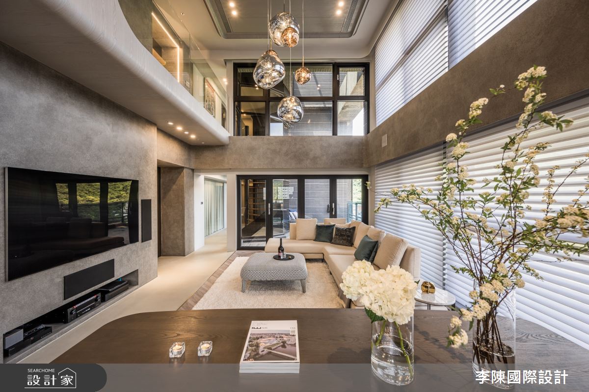 95坪毛胚屋＿現代風客廳餐廳案例圖片＿李陳國際設計有限公司＿李陳_JLTW Mansion 內湖麗山李府之7