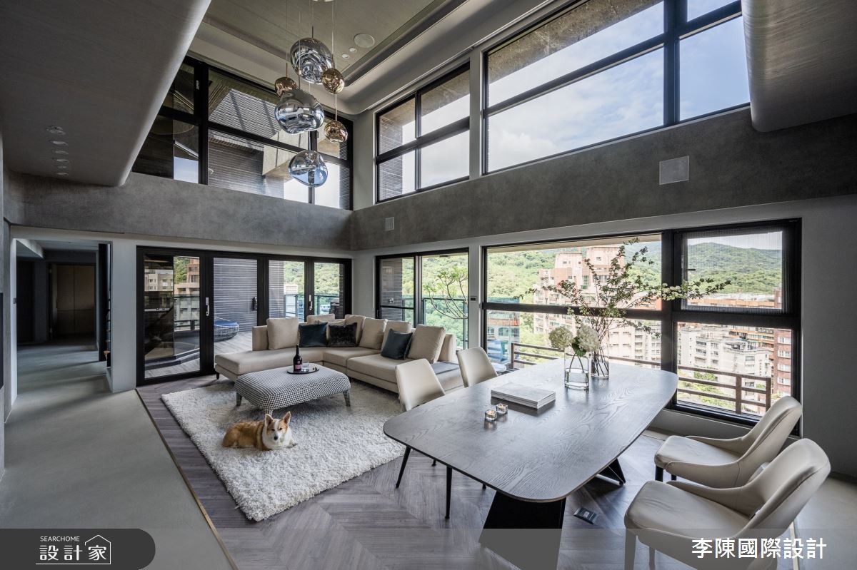 95坪毛胚屋＿現代風客廳餐廳案例圖片＿李陳國際設計有限公司＿李陳_JLTW Mansion 內湖麗山李府之8