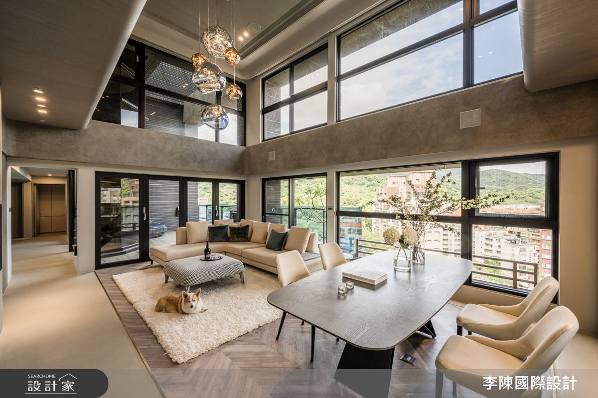 95坪毛胚屋＿現代風客廳餐廳案例圖片＿李陳國際設計有限公司＿李陳_JLTW Mansion 內湖麗山李府之9