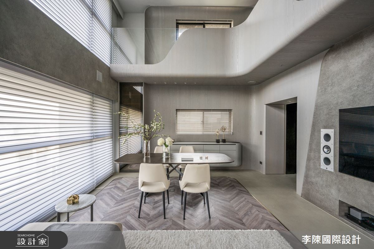 95坪毛胚屋＿現代風客廳餐廳案例圖片＿李陳國際設計有限公司＿李陳_JLTW Mansion 內湖麗山李府之10