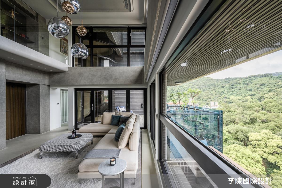 95坪毛胚屋＿現代風客廳案例圖片＿李陳國際設計有限公司＿李陳_JLTW Mansion 內湖麗山李府之13