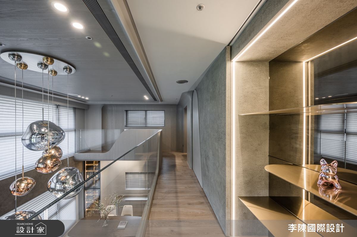 95坪毛胚屋＿現代風走廊案例圖片＿李陳國際設計有限公司＿李陳_JLTW Mansion 內湖麗山李府之30