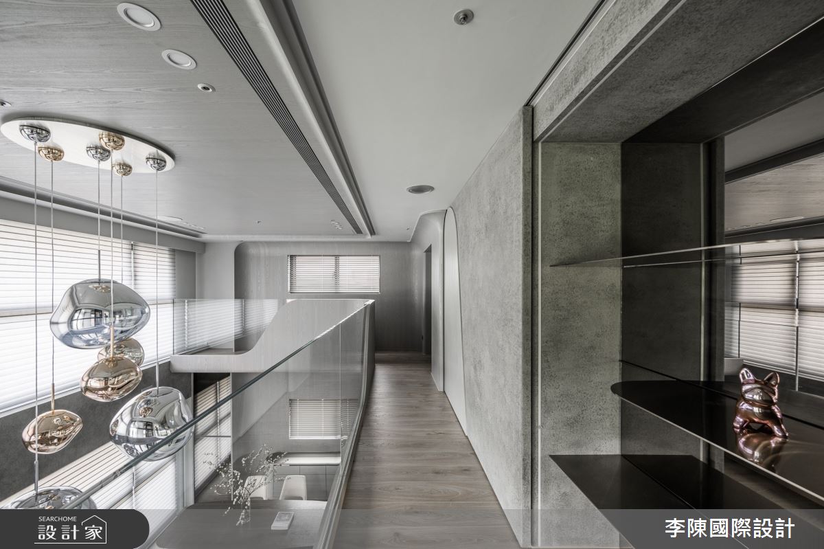 95坪毛胚屋＿現代風走廊案例圖片＿李陳國際設計有限公司＿李陳_JLTW Mansion 內湖麗山李府之29