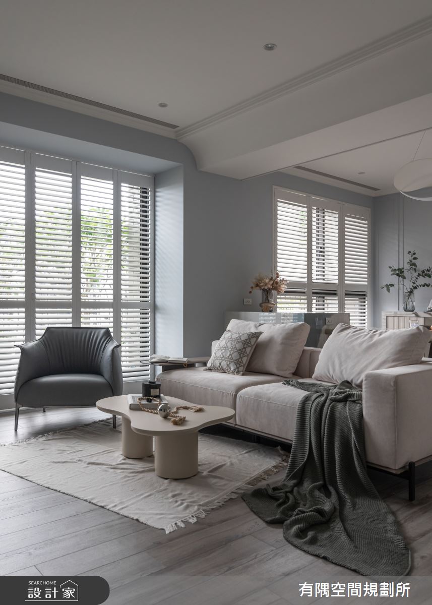 45坪預售屋＿現代美式風客廳案例圖片＿有隅空間規劃所＿有隅_02.Patty House之14