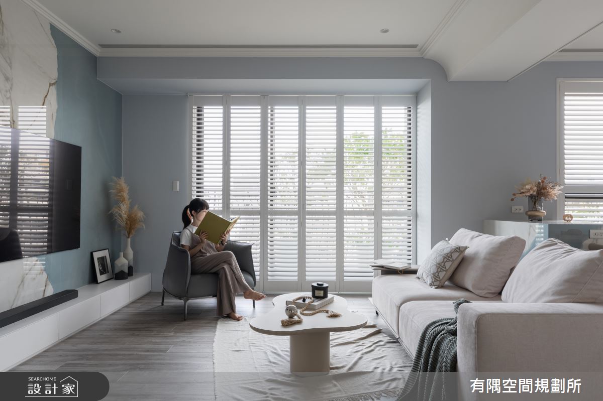 45坪預售屋＿現代美式風客廳案例圖片＿有隅空間規劃所＿有隅_02.Patty House之12