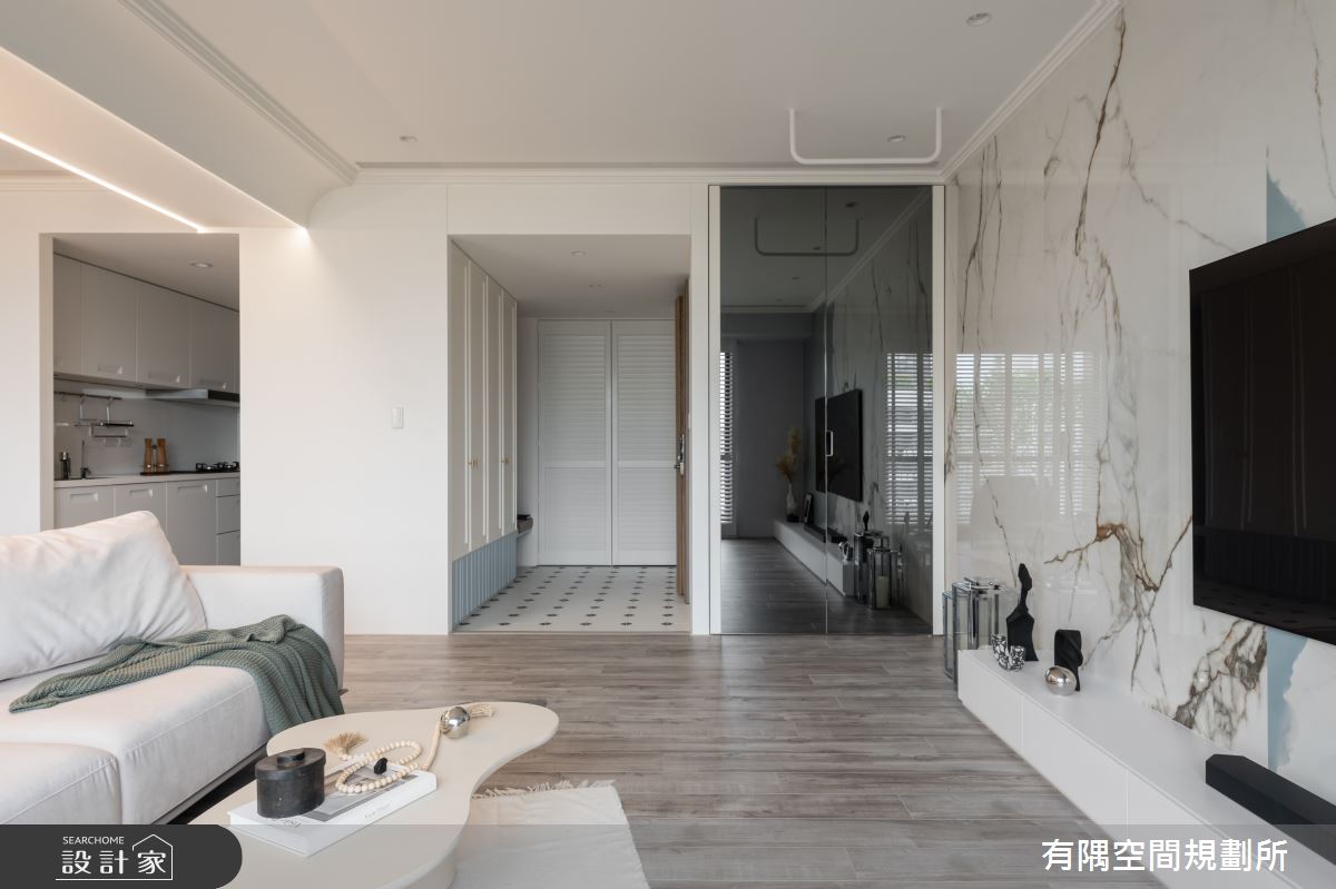 45坪預售屋＿現代美式風玄關客廳案例圖片＿有隅空間規劃所＿有隅_02.Patty House之4057