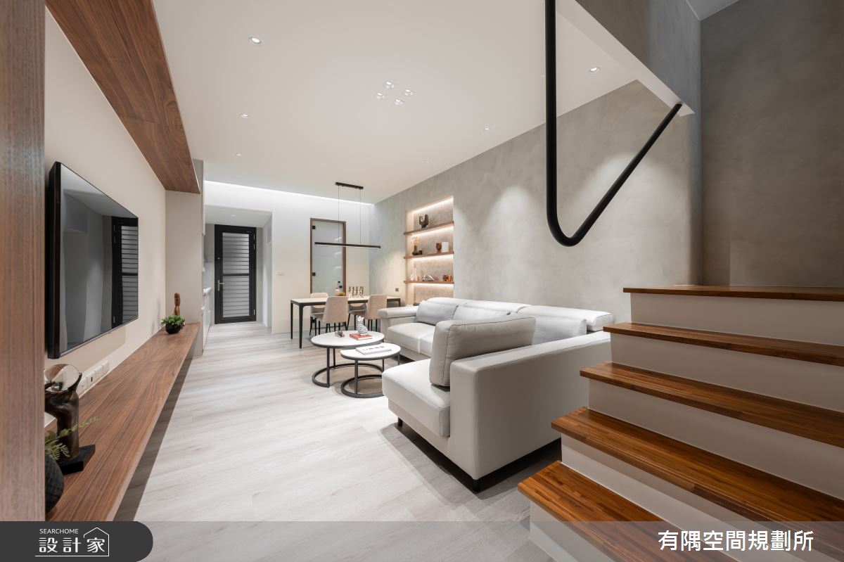 31坪老屋(41~50年)＿混搭風客廳餐廳樓梯案例圖片＿有隅空間規劃所＿有隅_04.L宅之3