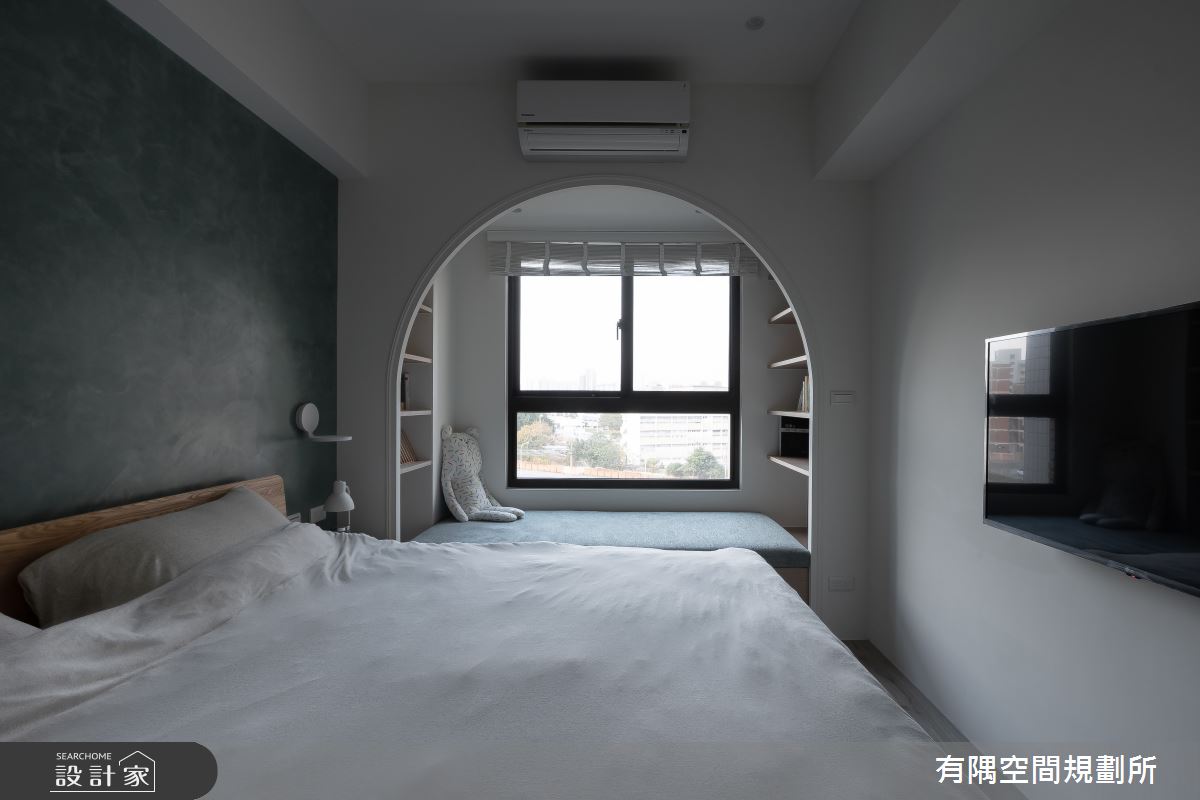 24坪新成屋(5年以下)＿現代北歐風臥室臥榻案例圖片＿有隅空間規劃所＿有隅_10.Girl & Girl之23