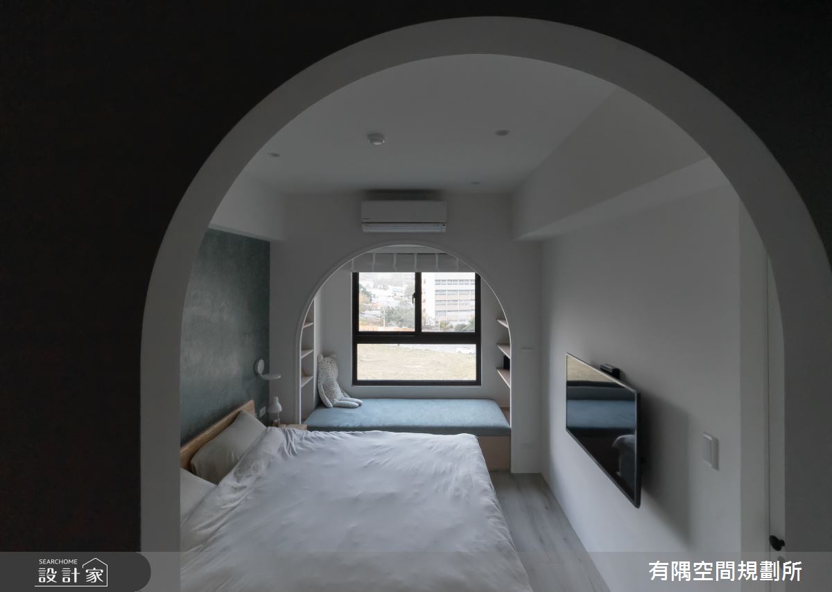 24坪新成屋(5年以下)＿現代北歐風臥室臥榻案例圖片＿有隅空間規劃所＿有隅_10.Girl & Girl之24