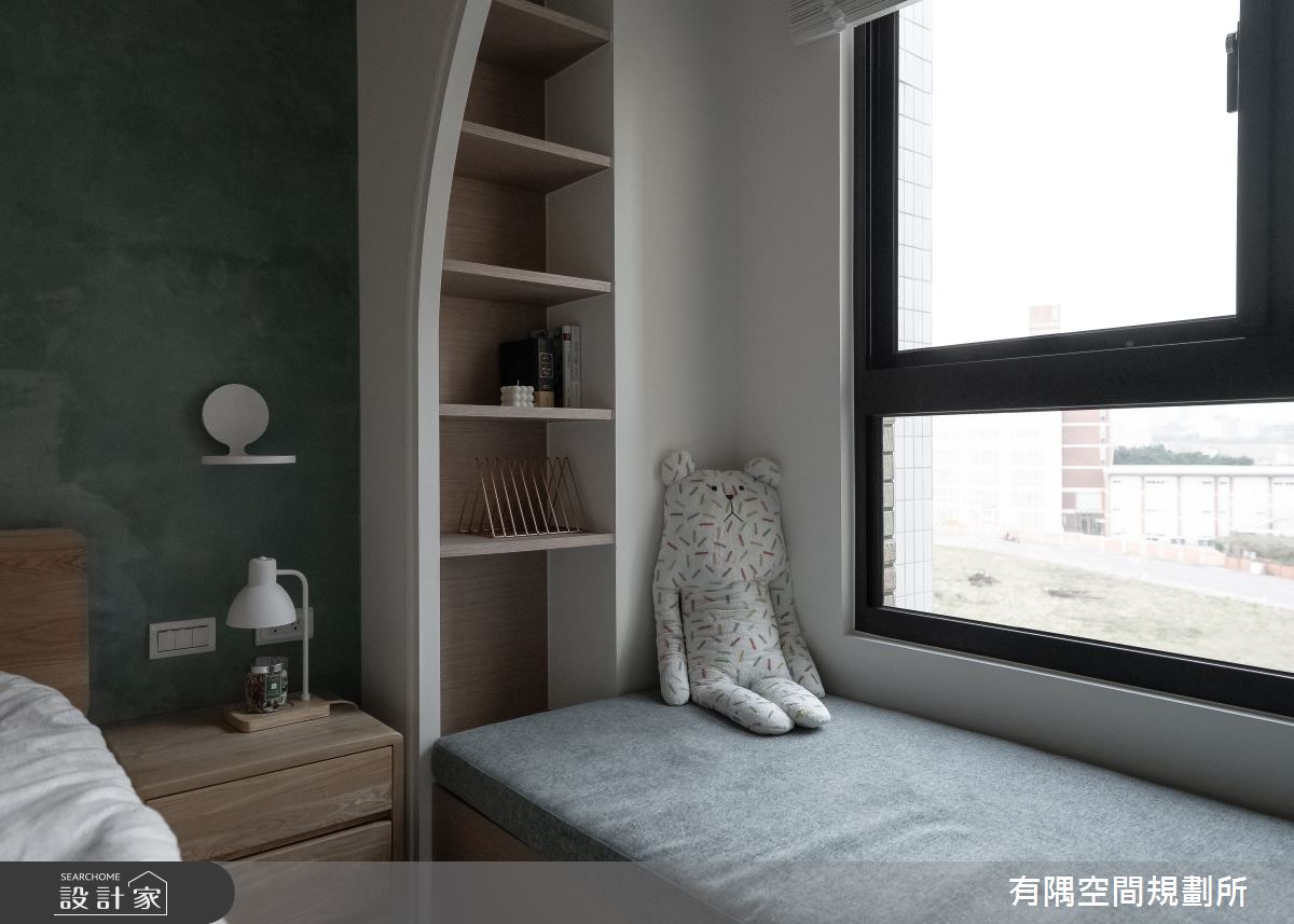 24坪新成屋(5年以下)＿現代北歐風臥室臥榻案例圖片＿有隅空間規劃所＿有隅_10.Girl & Girl之28